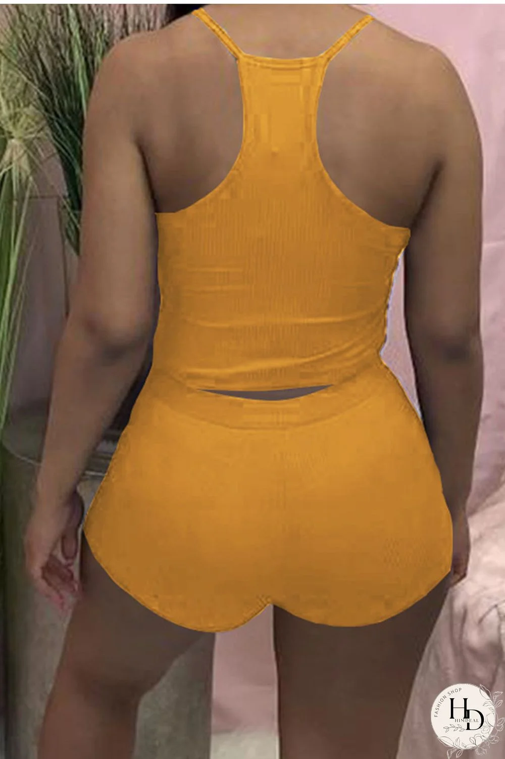 Black Casual Solid Patchwork Spaghetti Strap Sleeveless Two Pieces