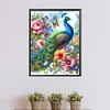 5D DIY Full Round Drill Diamond Painting Garden Peacock Decor Art Craft 40x50cm