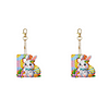 (US Local)PET Double Sided Special Shaped Easter Alphabet DIY Diamond Painting Keychain