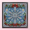 Christmas Snowflake Bow Full 11CT 3 Strand Stamped Cross Stitch Kit 45x45cm tapestrymarket