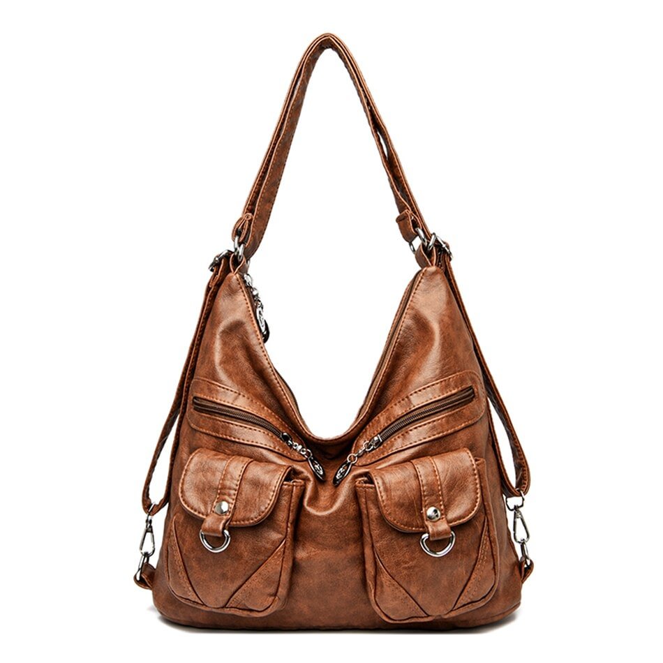 Winter Bagpack Leather Shoulder Bags for Women Large Capacity Female Casual Tote Bag Sac A Dos School Bags for Teenage Girls