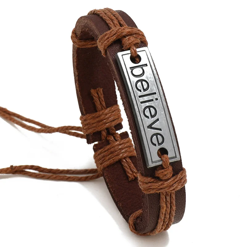 Leather Believe Bracelet