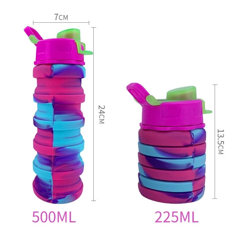 Fashion Camouflage Silica Gel Water Bottles