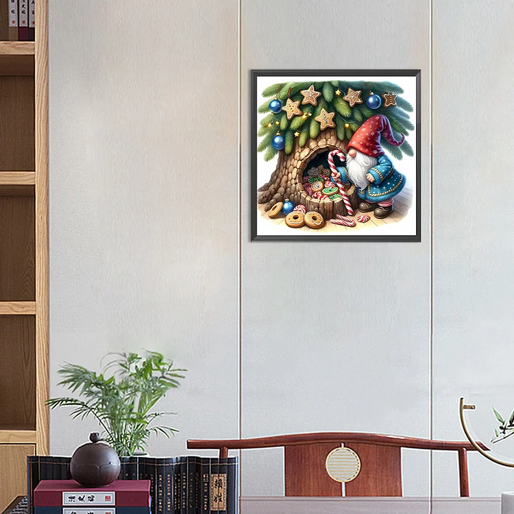Gray Framed Easter Gnome Diamond Painting - All Abilities Market