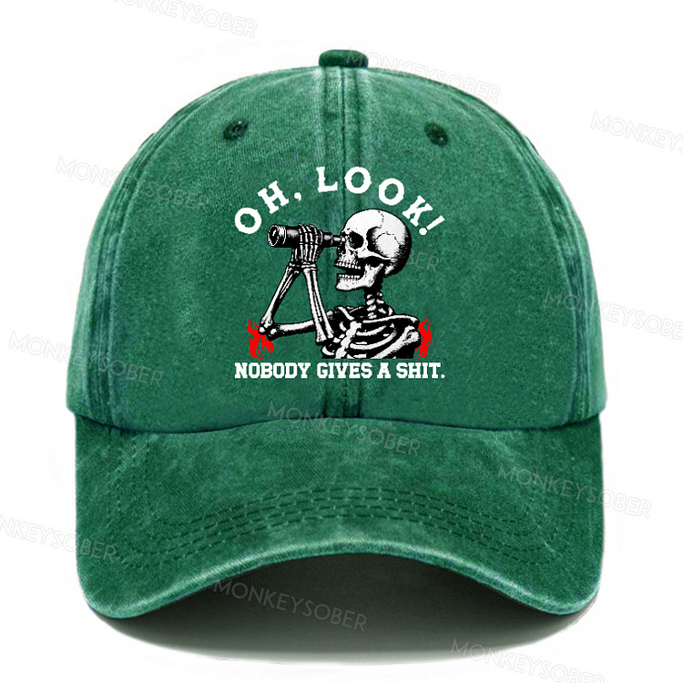 Personalized "Oh Look Nobody Gives A Shit" Custom Washed Baseball Caps