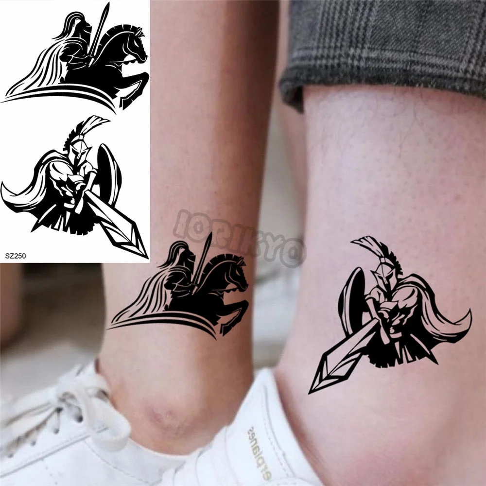 Minimalist Panda Small Temporary Tattoos For Women Men Realistic Seahorse Gorilla Tiger Fake Tattoo Sticker Arm Tatoos Body