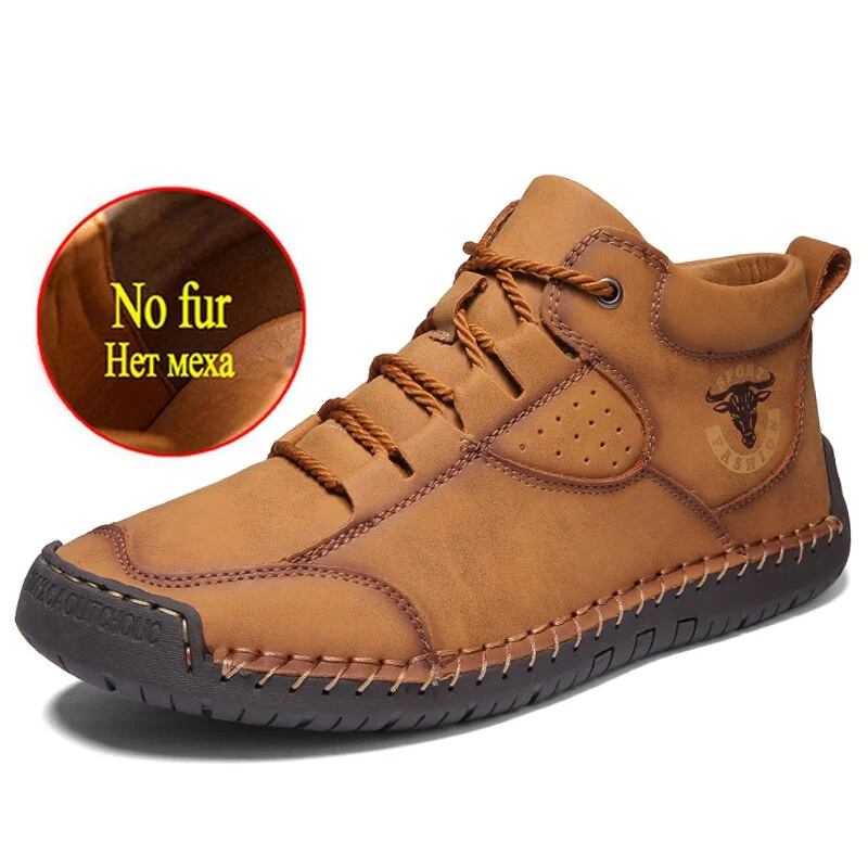 Hot Sale Men's Snow Boots Winter Plush Warm Men's Winter Boots Thick Plush Men's Snow Boots Outdoor Waterproof Men's Footwear