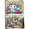 2pcs DIY Diamond Art Diamond Dot Card Pack Diamond Painting Coin Pouch (White Cat)