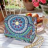(US Local)DIY Mandala Diamond Art Wooden Coin Pouch with Chain 5D Diamond Painting Purse