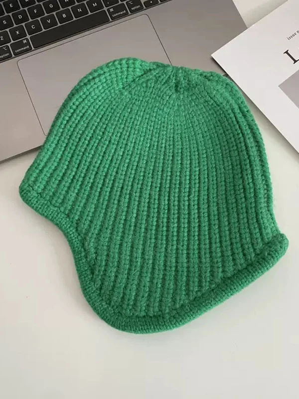 Casual Keep Warm Solid Color Hats&Caps