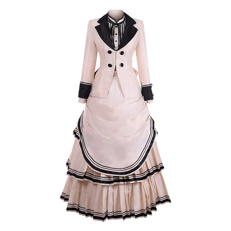 Victorian Lady's Edwardian Dress Historical Civil War Southern Belle Gown Dress Women's Suit Coat Skirt Bustle Gown Dress