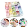 Multi-Color Embroidery Yarn with Transparent Storage Box Cross Stitch Supplies Sewing Embroidery Thread Set for Halloween Christmas Mothers Day (100)