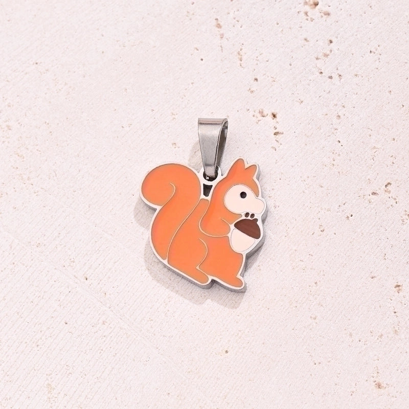 1 Pc/Package 11.5x16mm 12x16mm 15x14mm 6x3mm 304 Stainless Steel 18K Gold Plated Hedgehog Squirrel Dragonfly Polished Jewelry Accessories Pendant