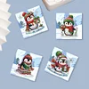 6Pcs Diamond Painting Penguin Greeting Cards Christmas Cards