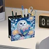 Porte-stylo diamant hibou-acrylique