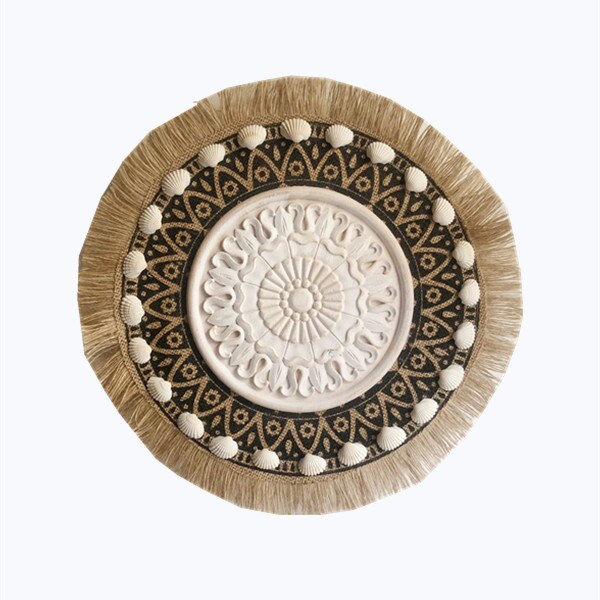 Wabi-sabi Wall Hanging Decor New Chinese Style Aesthetic Room Decor Grass Woven Porch Sofa Background Living Room Decoration