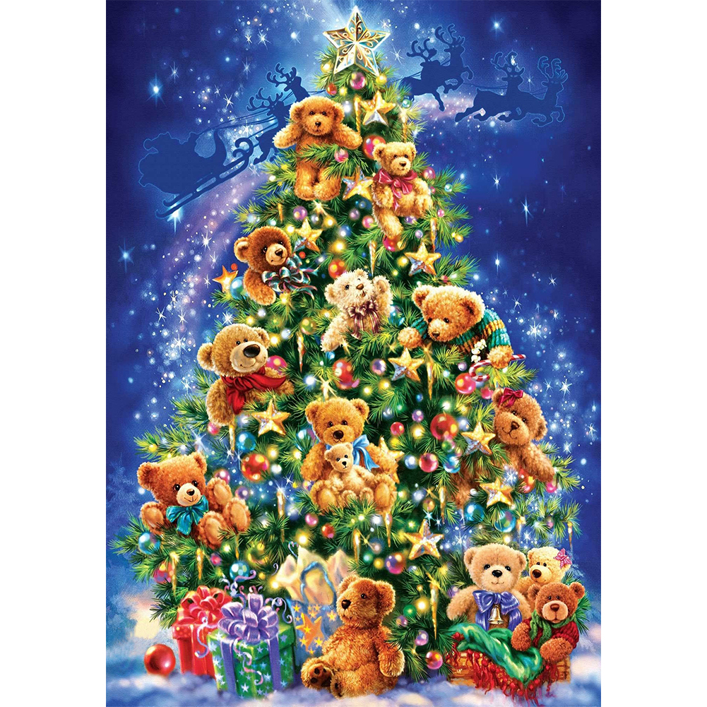 

Christmas Tree - Round Drill Diamond Painting - 35*50CM, 501 Original
