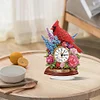 Flower Cardinal DIY Diamond Clock Ornament