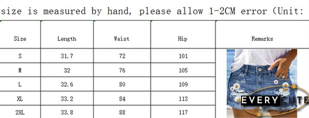 New Arrival Women Fashion Shorts Summer Denim Shorts Casual Embroidery Hot Pants Short Jeans Plus Size