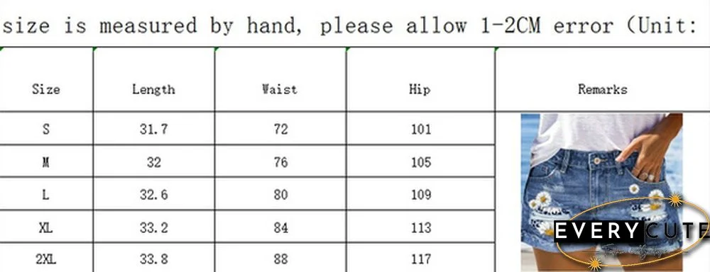 New Arrival Women Fashion Shorts Summer Denim Shorts Casual Embroidery Hot Pants Short Jeans Plus Size