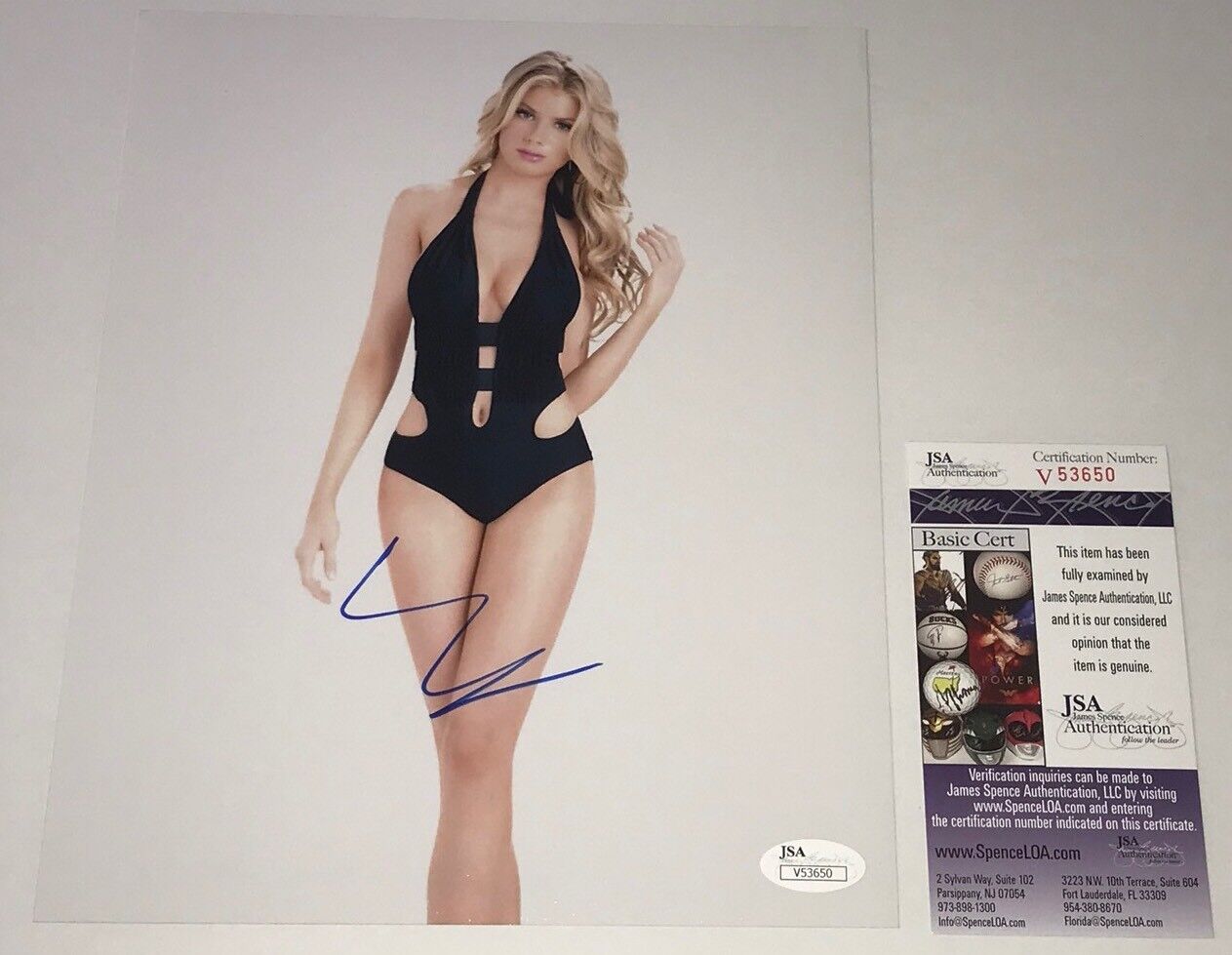 CHARLOTTE MCKINNEY Signed SEXY 8x10 Photo Poster painting Model Autograph JSA COA