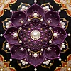 DIY Pearl Painting Purple Mandala for Home Decor with Frame(30*30cm)