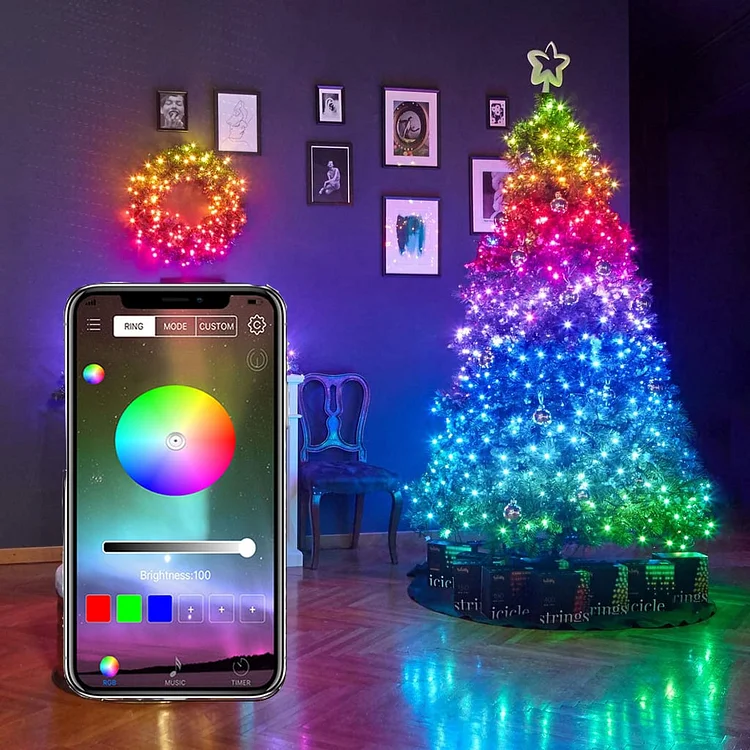 Smart RGB LED Christmas String Lights