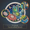 DIY Pearl Painting Art Kit,Round Dust-proof Outer Frame with Tassel Hanging Kit