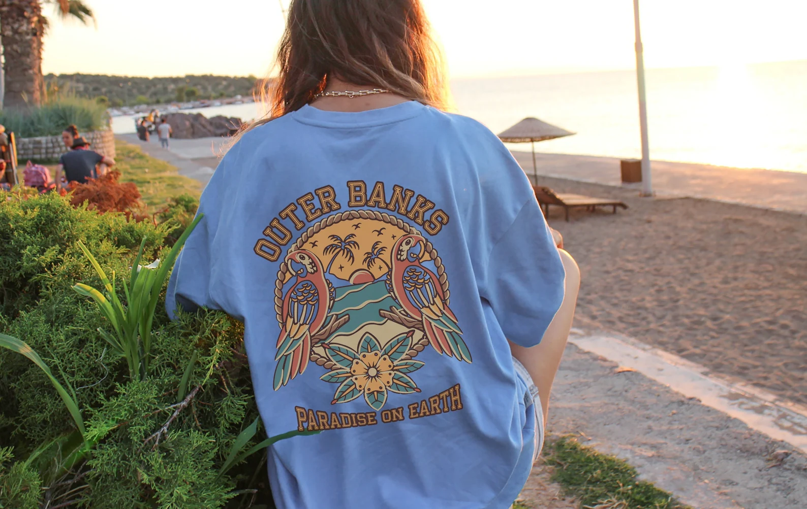 Aesthetic Shirt Outer Banks Crewneck Beach Shirt | Tide-Box