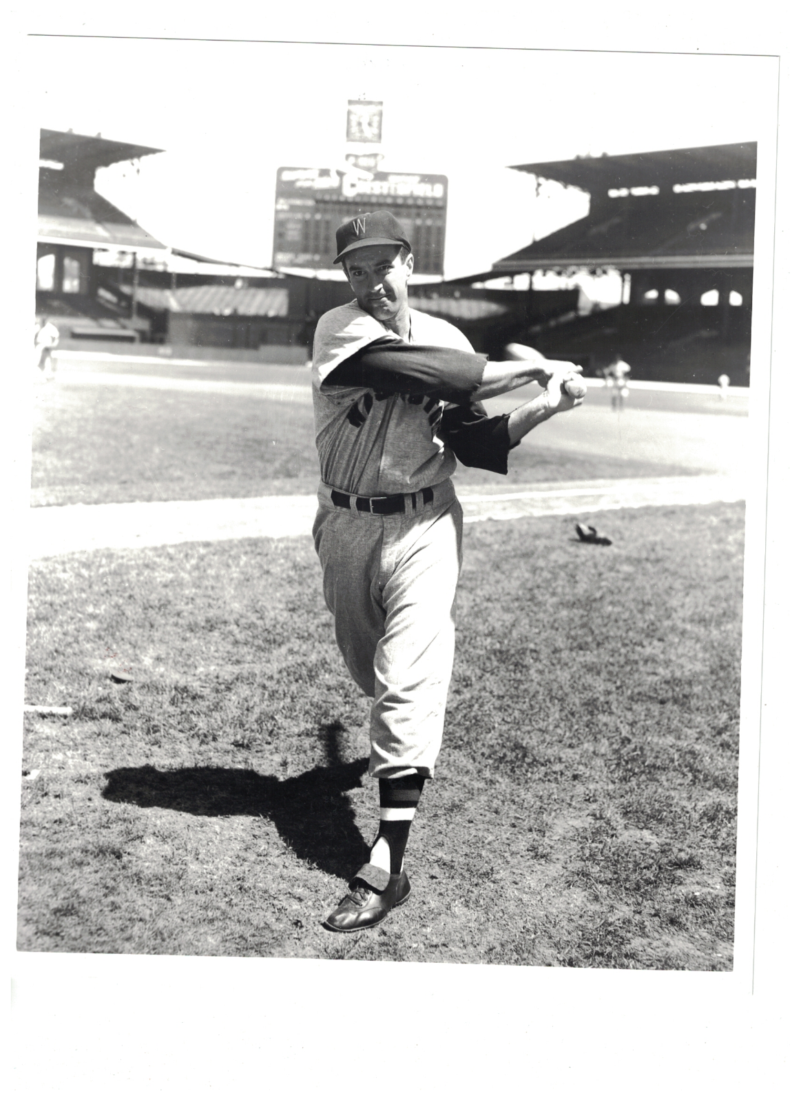 Dick Tettelbach Washington Senators 8x10 Vintage BRACE Baseball Photo Poster painting RH2