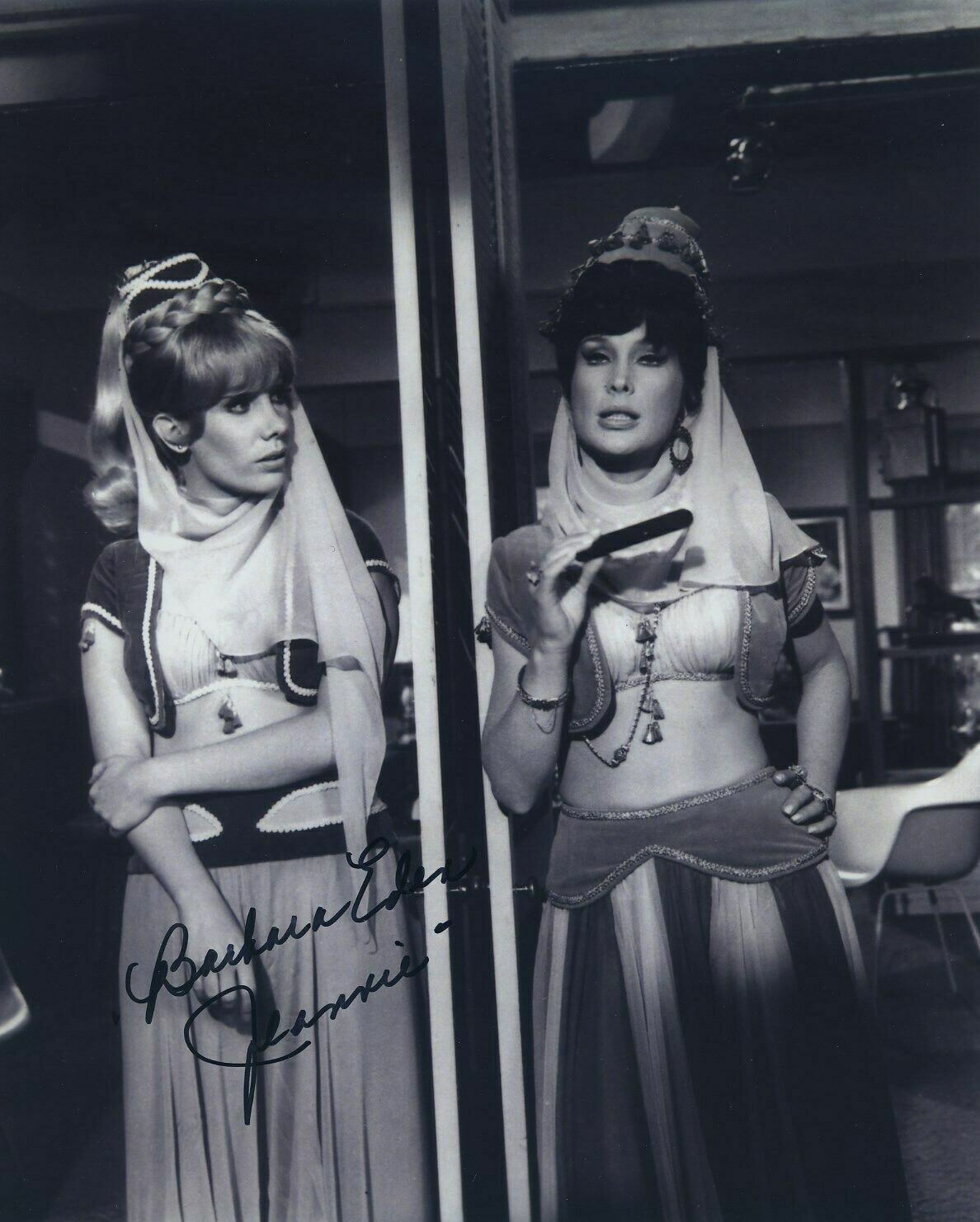 I DREAM OF JEANNIE BOTTLE BARBARA EDEN SIGNED AUTOGRAPH 8.5X11 Photo Poster painting REPRINT