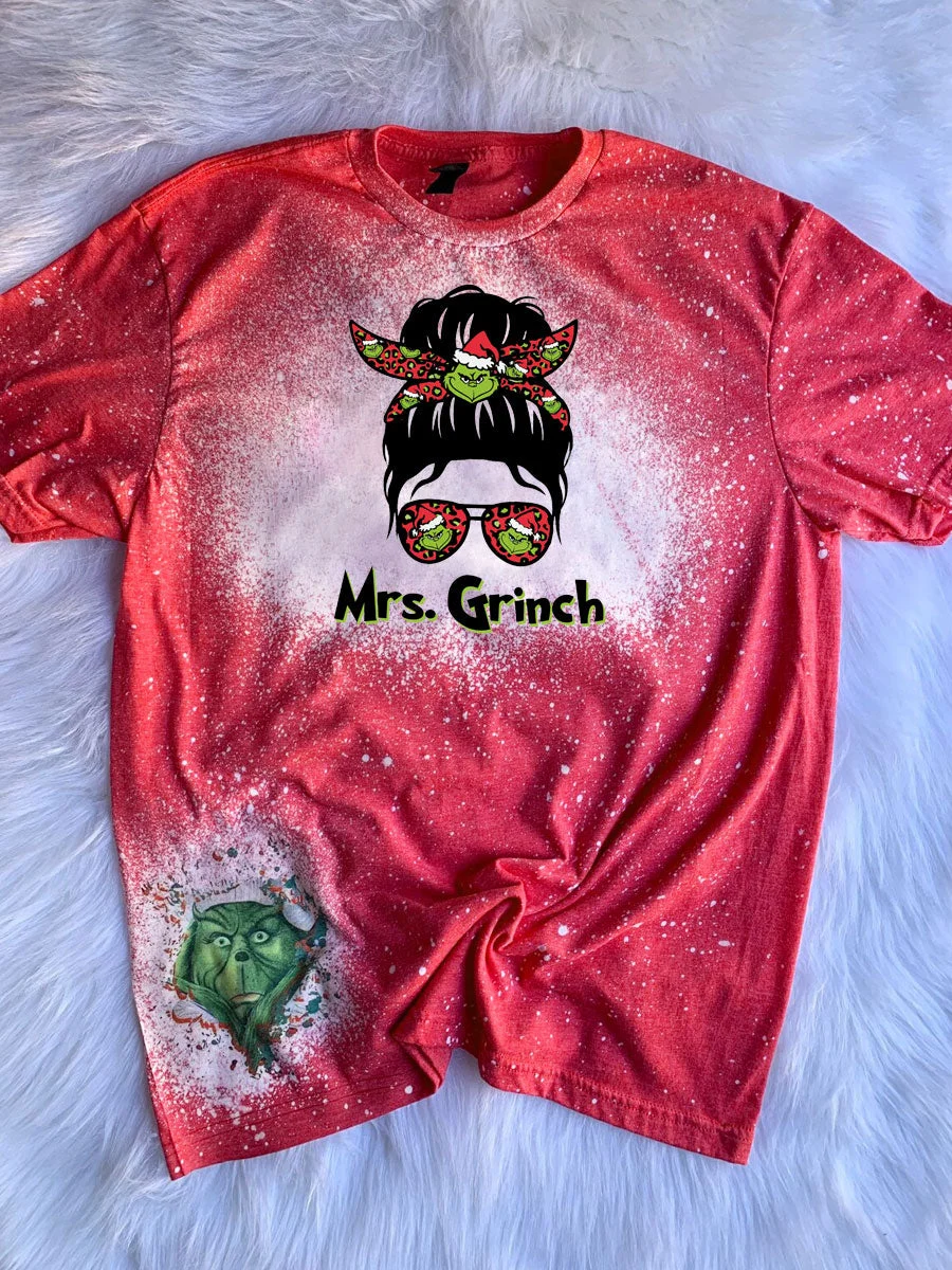 Mrs Grinch Tie Dye T-shirt