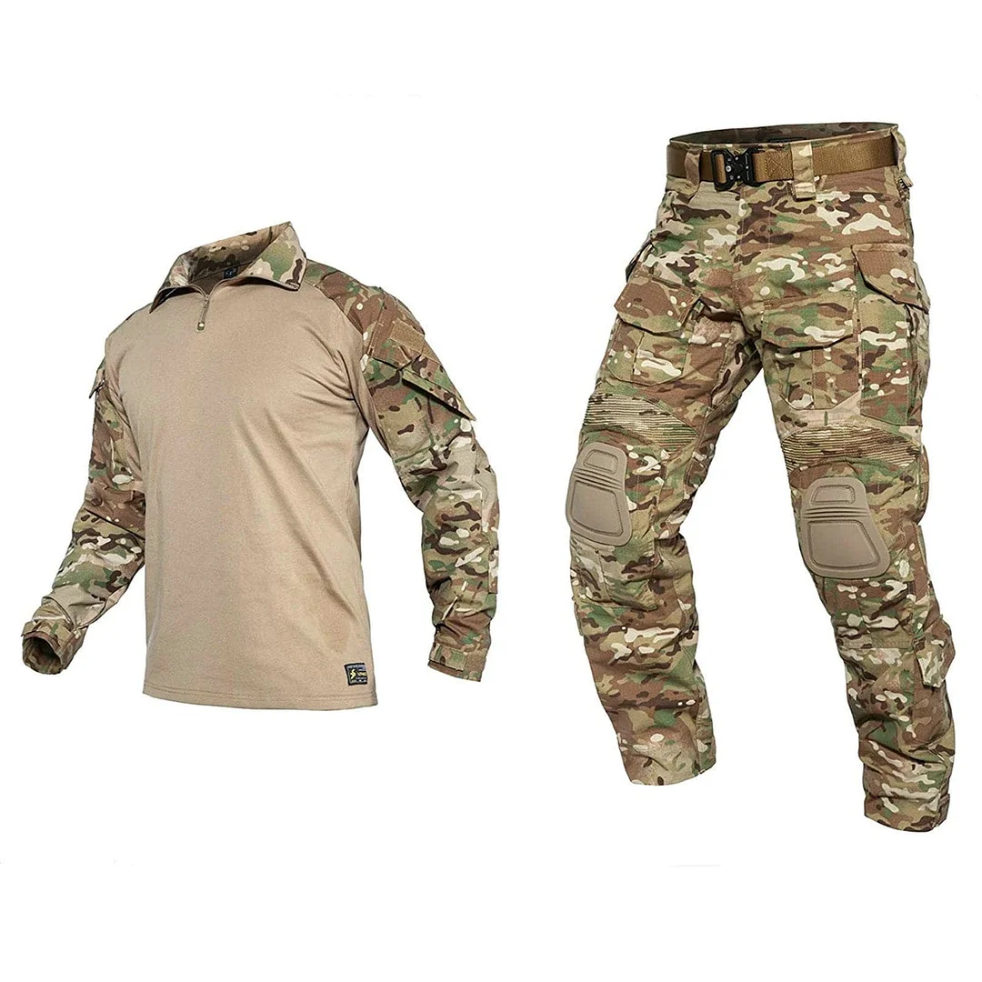 Army Tactical Desert Combat Suits With Knee Pads