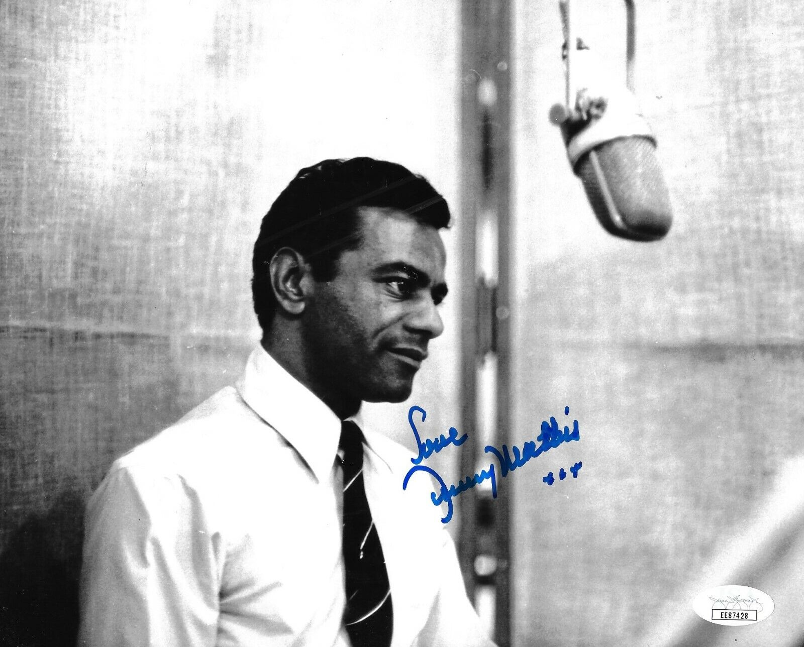 Johnny Mathis signed Vintage 8x10 Photo Poster painting autographed JSA Certified