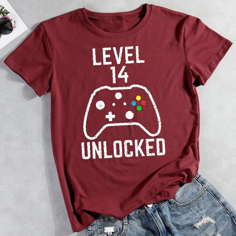 level 14 unlocked Round Neck T-shirt