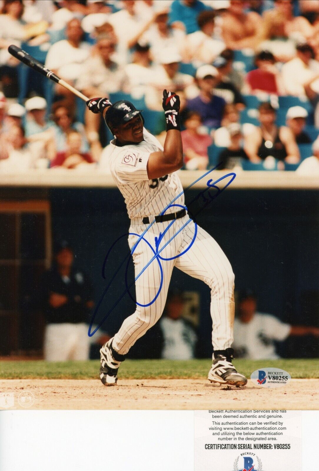 Frank Thomas HOF 500 HRs Signed Autographed 8x10 Picture Photo Poster painting Beckett BAS