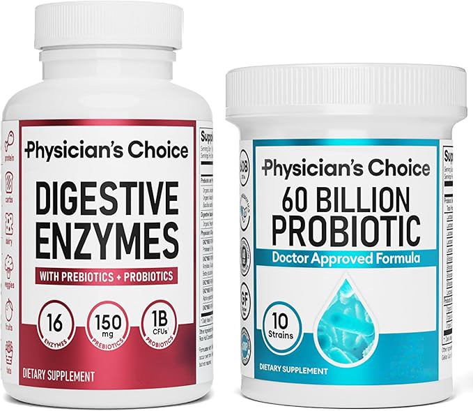 Digestive Enzymes 60ct + 60B Probiotic 30ct | Value Digestive Bundle jakool
