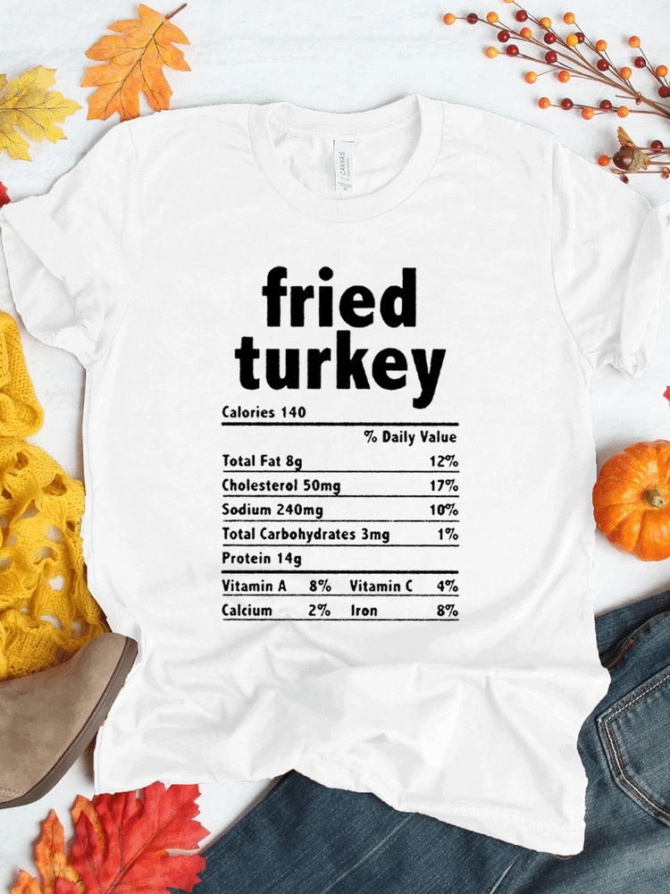 Fried Turkey Thanksgiving Food T-shirt
