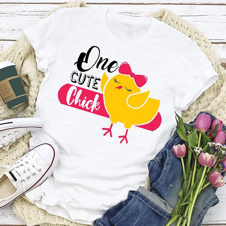 ANB - Cute Baby Easter Chick  Retro Tee-04939