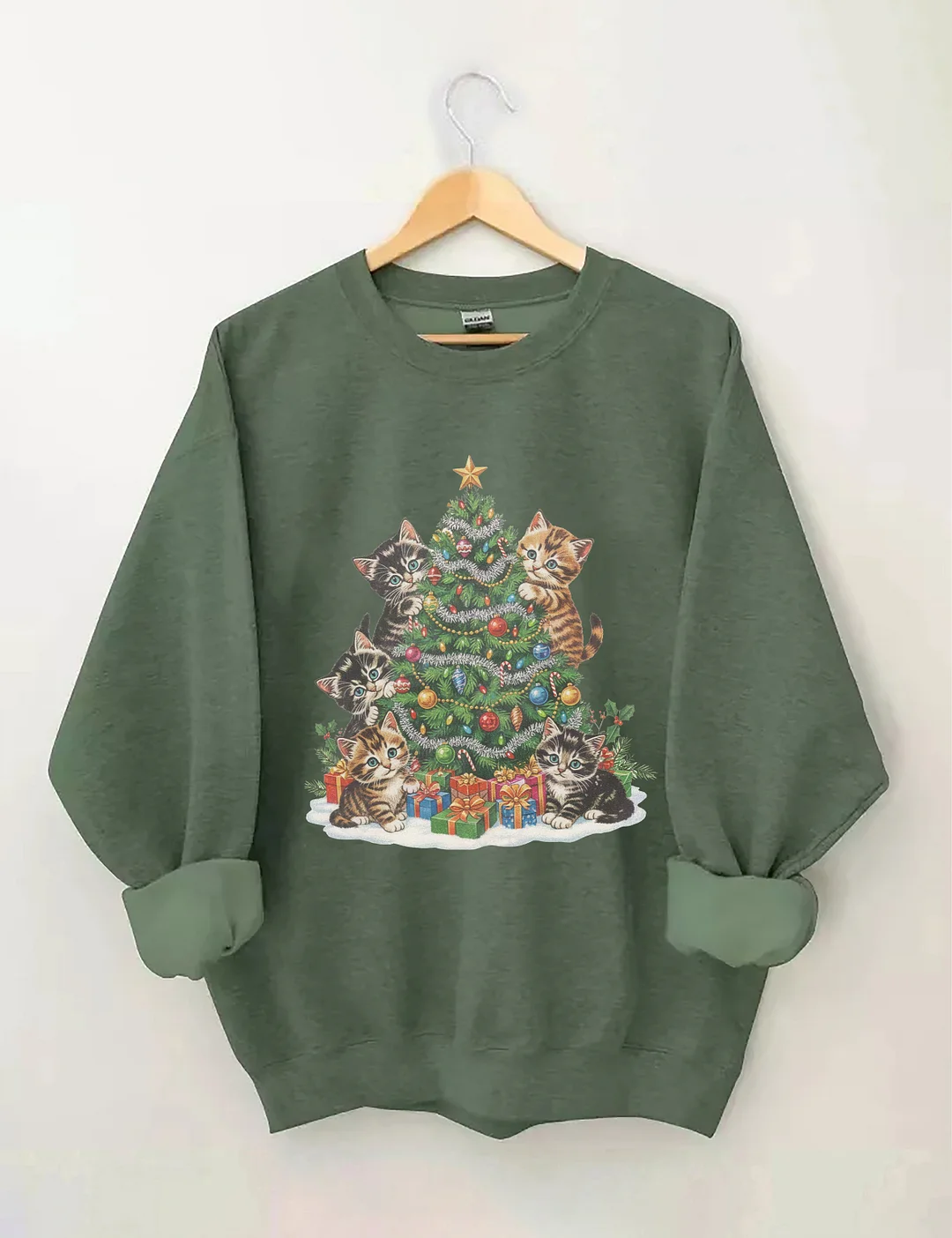 90's Cat Christmas Sweatshirt