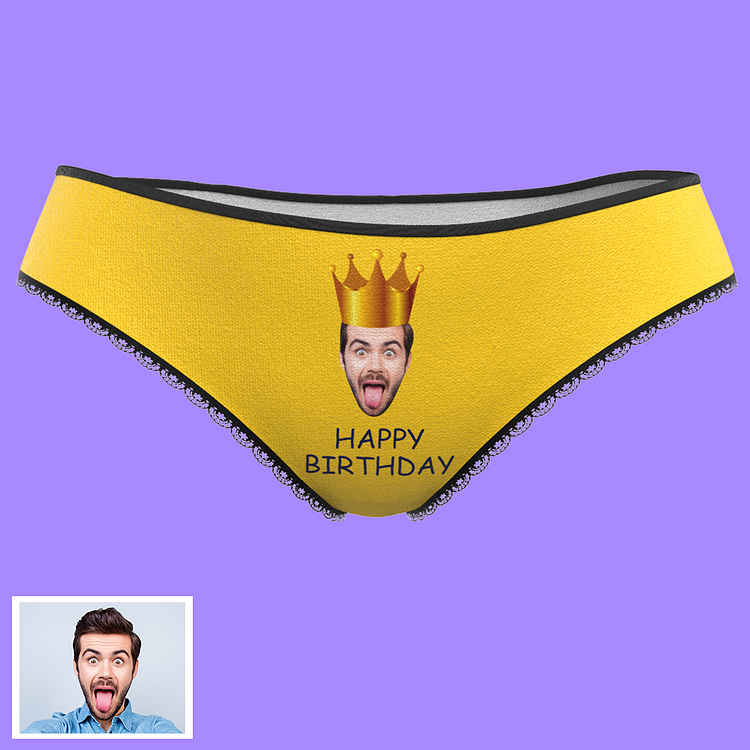 Custom Face Women's Panties Underwear Gifts For Girlfriend Happy Birthday