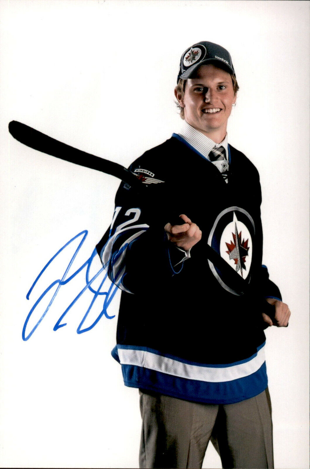 Jacob Trouba SIGNED autographed 4x6 Photo Poster painting WINNIPEG JETS #12