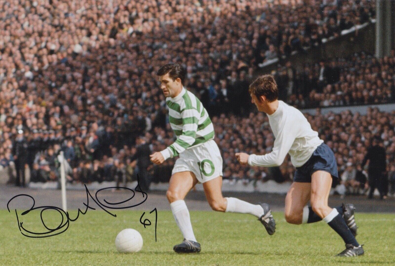 BERTIE AULD HAND SIGNED 12X8 Photo Poster painting CELTIC FOOTBALL AUTOGRAPH 3