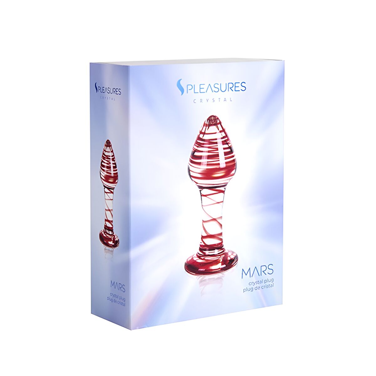 Anal plug S Pleasures Red Transparent (10,3 cm) (10,2 cm)