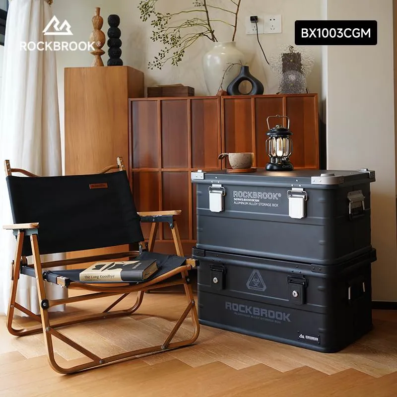 ROCKBROOK BX1003CGM 50L Aluminum Camping Gear Storage Box 