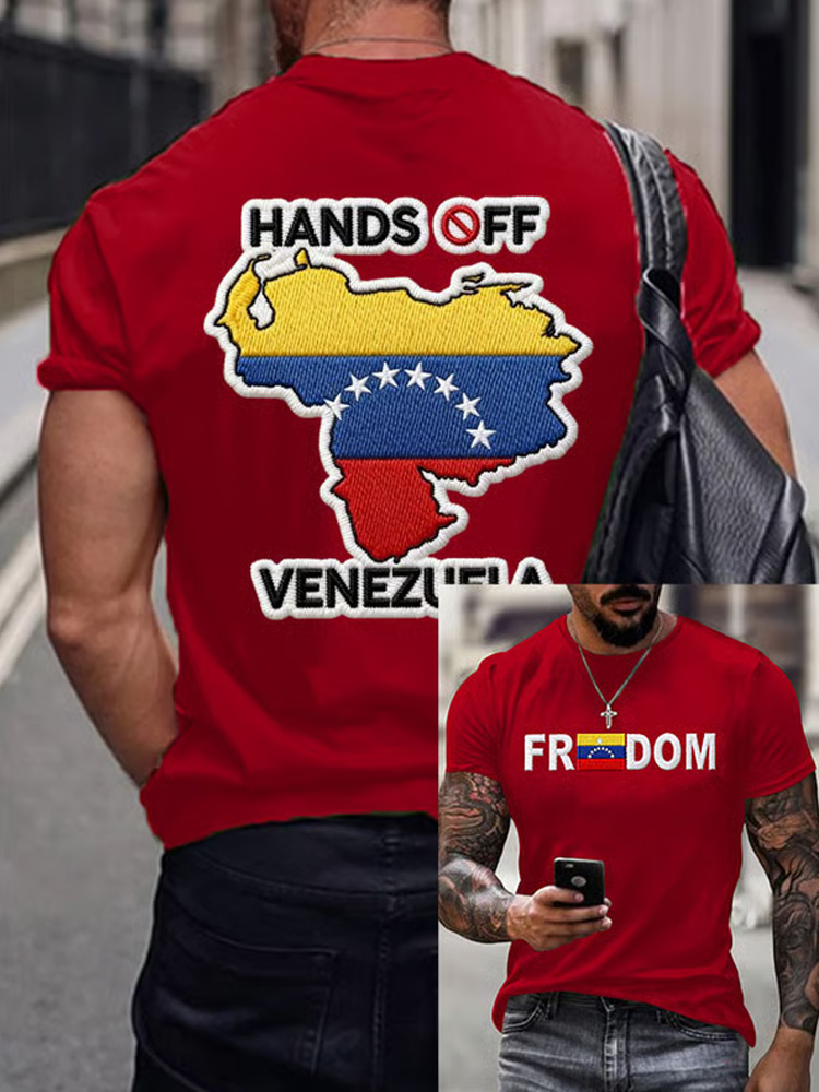 Men's Venezuela Freedom Print T-shirt artswardrobe