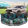 Solar Car Exhaust Fan with 3 Air Outlets Car Radiator Cooling Fan for All Cars