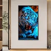 Diamond Painting-DIY Full Round Drill Fierce Tiger(70*40 CM)