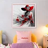 Red Hat Woman-11CT Stamped Cross Stitch 40*40cm