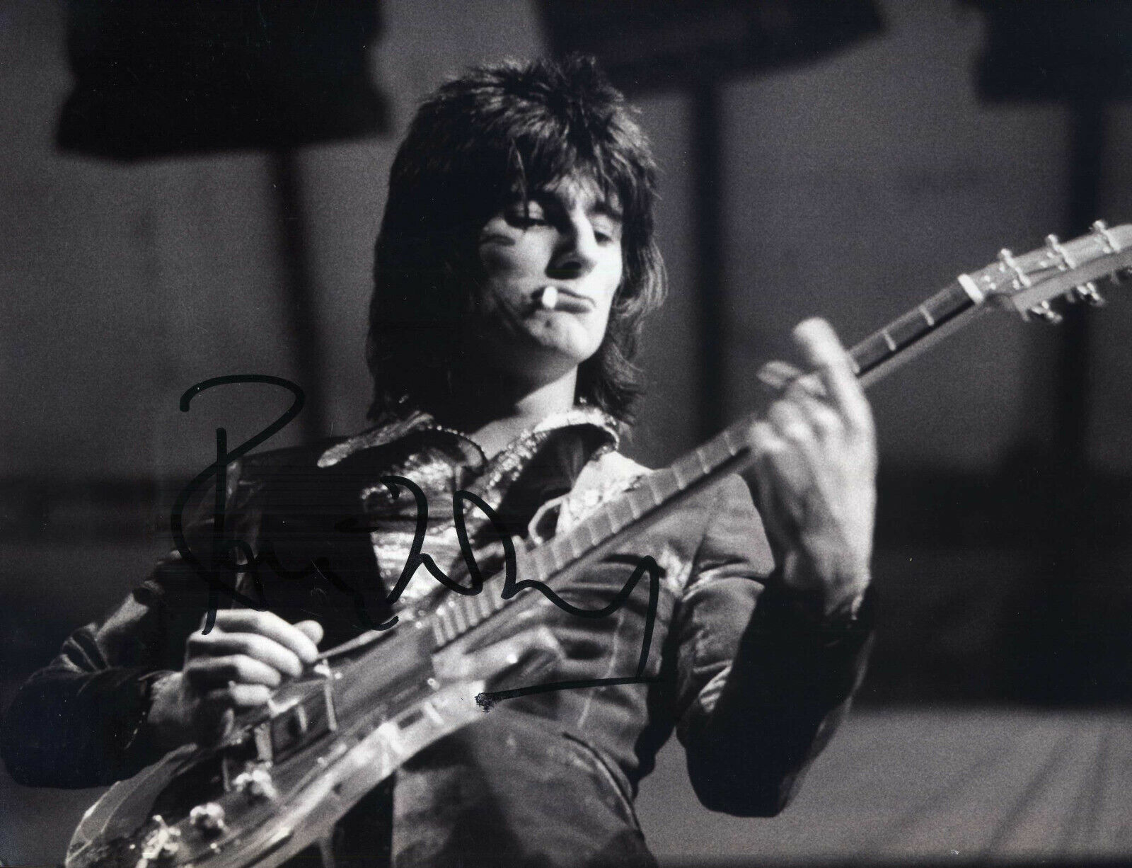 RON 'RONNIE' WOOD Signed Photo Poster paintinggraph - Rock Musician / Rolling Stones - preprint